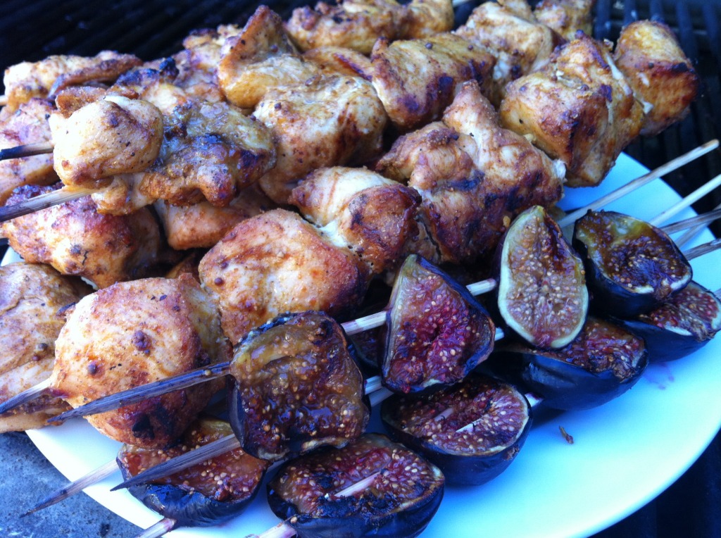 Chicken and Fig Skewers