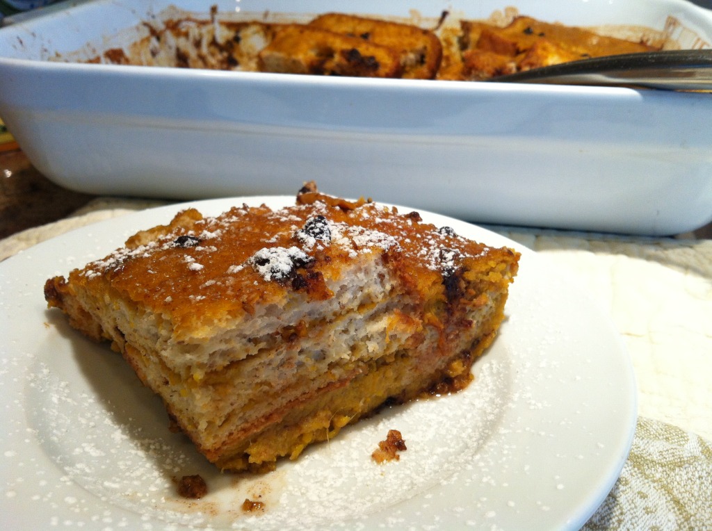 Baked Pumpkin Chocolate Chip French Toast