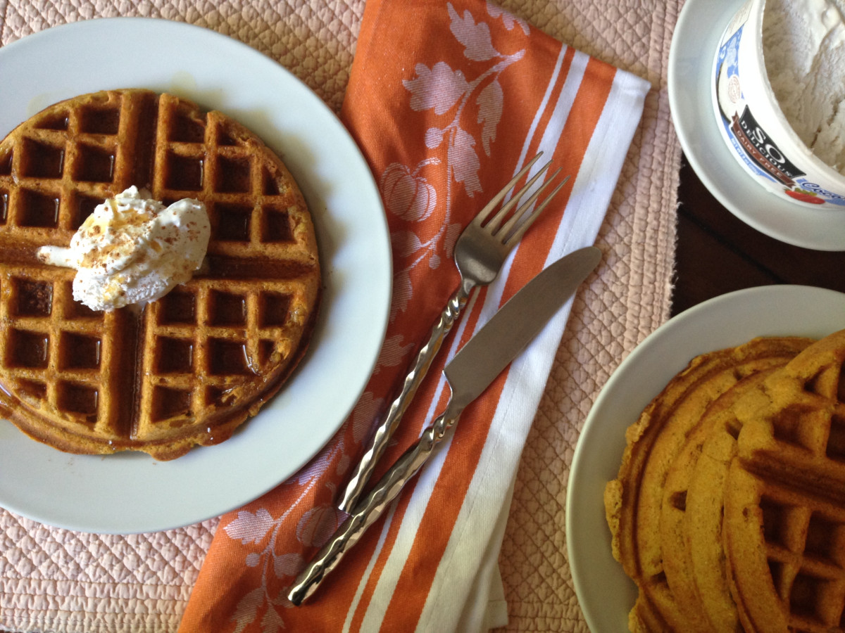 pumpkin waffles gluten free dairy free egg free vegan