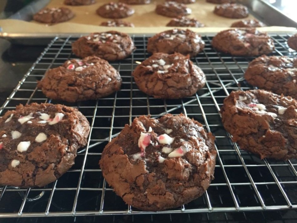 Chocolate Peppermint (Brookie) Cookies