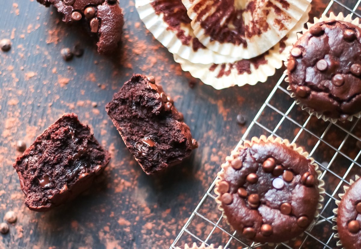Flourless Double Chocolate Muffins (dairy free, gluten free, soy free, paleo and vegan friendly)
